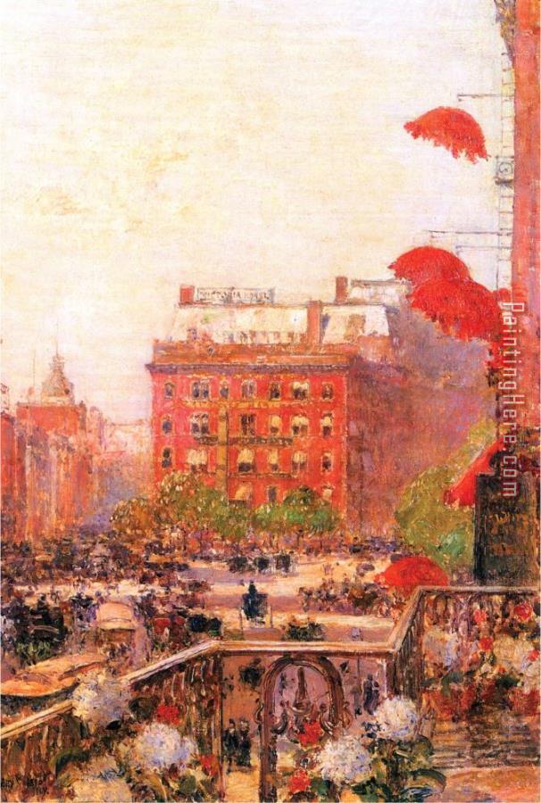 childe hassam Broadway And Fifth Avenue